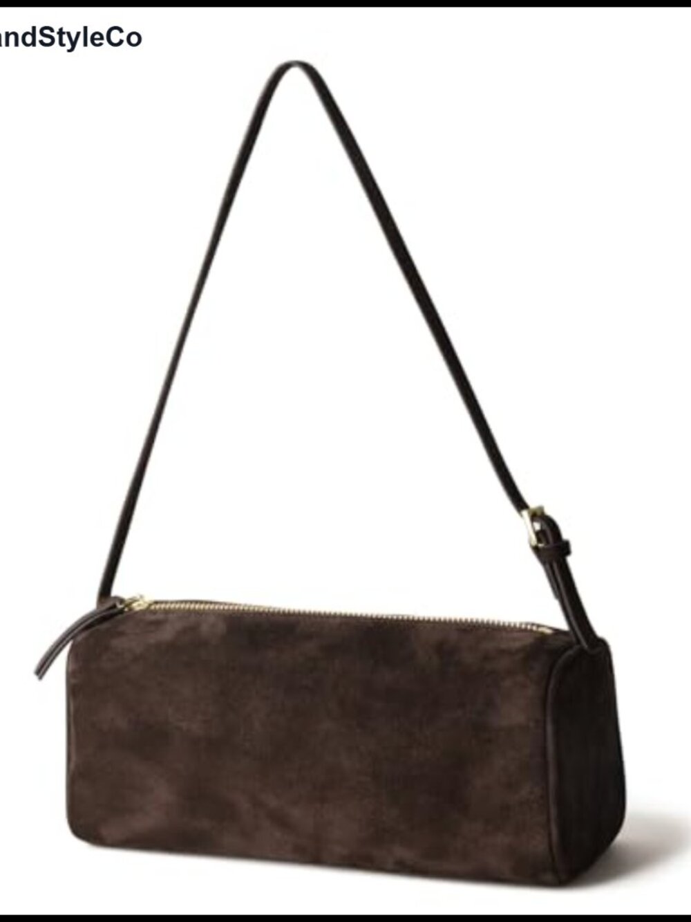 Premium Suede Leather Crossbody Bag Barrel Hobo Purse
